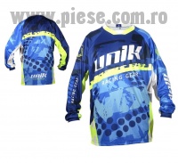Tricou (bluza) cross-enduro Unik Racing model MX01 culoare: albastru/verde fluor – marime L